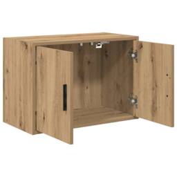 Berkfield Home Garage Wall Cabinets 2 pcs Artisan Oak Engineered Wood in Brown - thumbnail 5