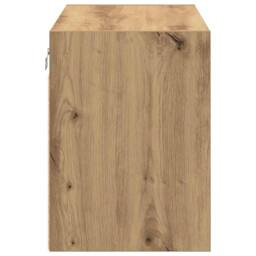 Berkfield Home Garage Wall Cabinets 2 pcs Artisan Oak Engineered Wood in Brown - thumbnail 7