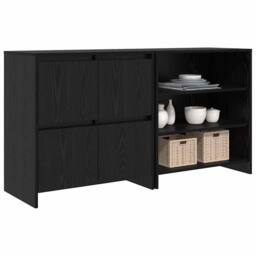 Berkfield Home Sideboard 2 pcs Black oak 70 x 41 x 75 cm Engineered wood - thumbnail 3