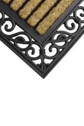 JVL Karina Rubber Tuffscrape Coir Doormat 45x75 cm in Brown - Size: 45 cm x 75 cm - thumbnail 4