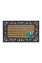 JVL Karina Rubber Tuffscrape Coir Doormat 45x75 cm in Brown - Size: 45 cm x 75 cm - thumbnail 6