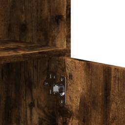 Berkfield Home Rolling¬†Cabinet Smoked Oak 55x40x91 cm Engineered Wood in Brown - Size: 55 x 40 x 91 cm - thumbnail 8