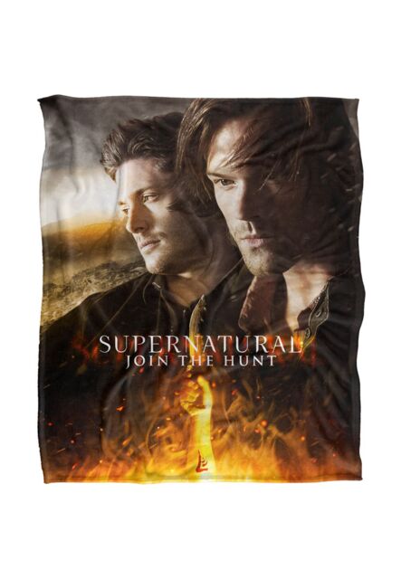 Warner Brothers Supernatural Silky Touch Super Soft Throw Blanket 152x127cm in White - Size: 152x127 cm - image 1