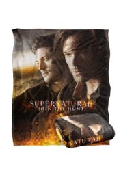 Warner Brothers Supernatural Silky Touch Super Soft Throw Blanket 152x127cm in White - Size: 152x127 cm - thumbnail 2