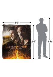 Warner Brothers Supernatural Silky Touch Super Soft Throw Blanket 152x127cm in White - Size: 152x127 cm - thumbnail 3