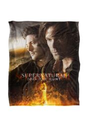 Warner Brothers Supernatural Silky Touch Super Soft Throw Blanket 152x127cm in White - Size: 152x127 cm - thumbnail 1