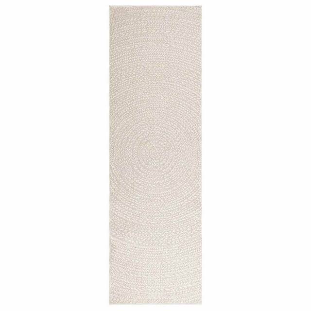 Berkfield Home Rug ZIZUR Cream 80x250 cm Jute Look Indoor & Outdoor - Size: Medium - image 1