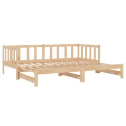 Berkfield Home Day Bed with Trundle 90x200 cm Solid Wood Pine in Brown - thumbnail 5