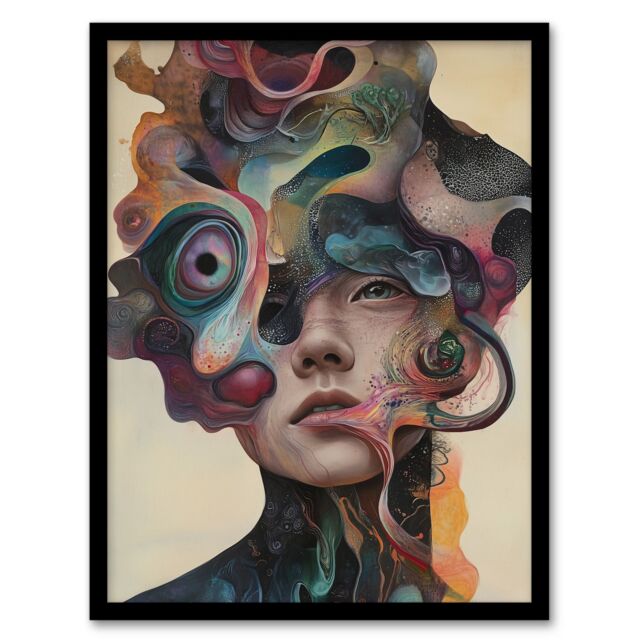"Artery8 God Is A Woman Abstract Fantasy Concept Art Framed Art Print - Size: W12"" x H16""" - image 1