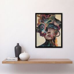 "Artery8 God Is A Woman Abstract Fantasy Concept Art Framed Art Print - Size: W12"" x H16""" - thumbnail 4