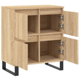 Berkfield Home Sideboard Sonoma Oak 60x35x70 cm Engineered Wood in Light Oak - Size: 60 x 35 x 70 cm - thumbnail 6
