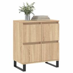 Berkfield Home Sideboard Sonoma Oak 60x35x70 cm Engineered Wood in Light Oak - Size: 60 x 35 x 70 cm