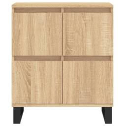 Berkfield Home Sideboard Sonoma Oak 60x35x70 cm Engineered Wood in Light Oak - Size: 60 x 35 x 70 cm - thumbnail 5