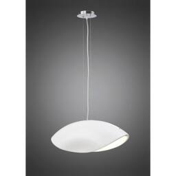 Netlighting Pasion Rectangular Pendant 4 Light E27 Gloss WhitePolished Chrome in White - thumbnail 2