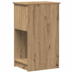 Berkfield Home Durable Computer Tower Stand with Drawer Artisan Oak 35x45x77 cm in Brown - Size: 35 x 45 x 77 cm - thumbnail 7