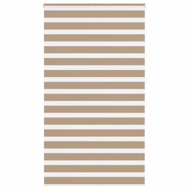 Berkfield Home Zebra Blind Sand Brown 135x200 cm Fabric Width 130.9 cm Polyester - image 1
