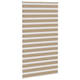 Berkfield Home Zebra Blind Sand Brown 135x200 cm Fabric Width 130.9 cm Polyester - thumbnail 3