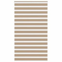 Berkfield Home Zebra Blind Sand Brown 135x200 cm Fabric Width 130.9 cm Polyester