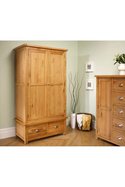 Birlea Woburn 2 Door 2 Drawer Wardrobe Oak in Light Oak - image 1