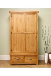 Birlea Woburn 2 Door 2 Drawer Wardrobe Oak in Light Oak - thumbnail 2