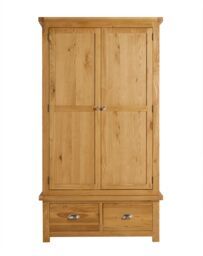 Birlea Woburn 2 Door 2 Drawer Wardrobe Oak in Light Oak - thumbnail 5