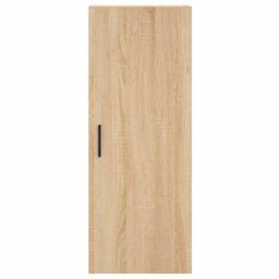 Berkfield Home Wall Mounted Cabinet Sonoma Oak 34.5x34x90 cm in Light Oak - thumbnail 7