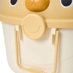 SPETLEK Plastic Storage Box With Building Blocks Lid Stackable yellow - Size: 500mm - thumbnail 3