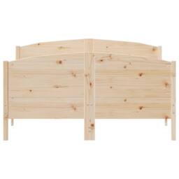 Berkfield Home Beautiful Bed Frame without Mattress 140x190 cm Solid Wood Pine in Light Tan - thumbnail 4