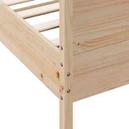 Berkfield Home Beautiful Bed Frame without Mattress 140x190 cm Solid Wood Pine in Light Tan - thumbnail 7