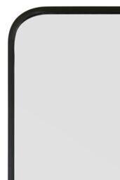 "MirrorOutlet Black Aluminium curved Edge Wall Leaner Mirror 68""x33"" (174X85CM) - Size: 1 Pack" - thumbnail 6