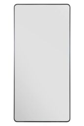 "MirrorOutlet Black Aluminium curved Edge Wall Leaner Mirror 68""x33"" (174X85CM) - Size: 1 Pack" - thumbnail 2