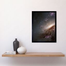 Artery8 Hubble Space Telescope Image NGC 4258 Messier 106 Orange Purple Intermediate Spiral Galaxy Star Dust Clouds Art Print Framed Poster Wall - thumbnail 2