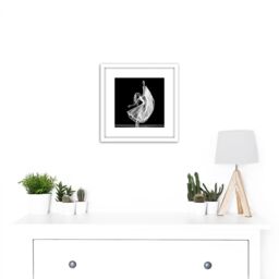 Artery8 Hofmann Ballerina Tarchick Dancing Ballet photo 8X8 Inch Square Wooden Framed Wall Art Print Picture with Mount in White - thumbnail 2