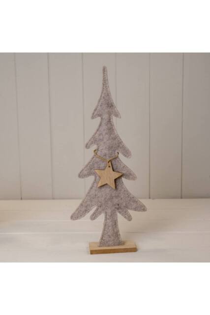 KDMD Large Grey Felt Tree with Hanging Star - image 1