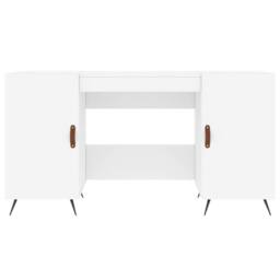 Berkfield Home Desk White 140x50x75 cm Engineered Wood - Size: 140 x 50 x 75 cm - thumbnail 6