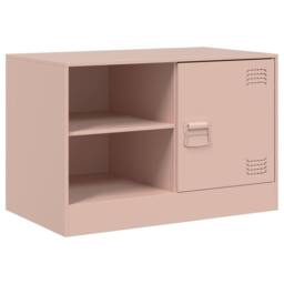 Berkfield Home TV Cabinet Pink 67x39x44 cm Steel - Size: 67 x 39 x 44 cm