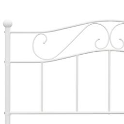 Berkfield Home Bed Frame White Metal 120x200 cm - Size: Small Double - thumbnail 5