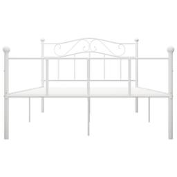 Berkfield Home Bed Frame White Metal 120x200 cm - Size: Small Double - thumbnail 3