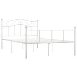 Berkfield Home Bed Frame White Metal 120x200 cm - Size: Small Double - thumbnail 2