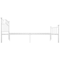 Berkfield Home Bed Frame White Metal 120x200 cm - Size: Small Double - thumbnail 4