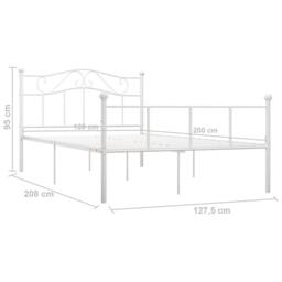 Berkfield Home Bed Frame White Metal 120x200 cm - Size: Small Double - thumbnail 6