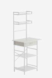 Living and Home 4-Tier Open Shelves Dressing Table with Drawer in White - thumbnail 6