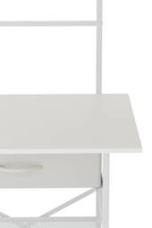 Living and Home 4-Tier Open Shelves Dressing Table with Drawer in White - thumbnail 9