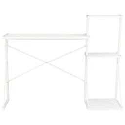 Berkfield Home Desk with Shelf White 116x50x93 cm - Size: 116 x 50 x 93 cm - thumbnail 1