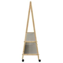 EONLION Clothes Rack with Shelves Wheels in Natural - Size: 500mm - thumbnail 4