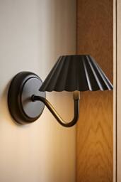 ValueLights Avery Portable Rechargeable Easy Fit Wall Light Fitting in Black - thumbnail 1