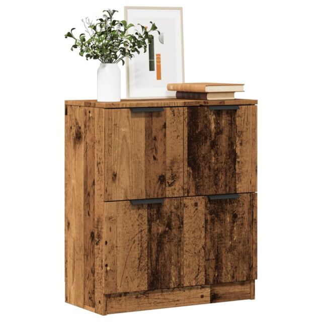 Berkfield Home Sideboard Old Wood 60x30x70 cm Engineered Wood in Brown - Size: 60 x 30 x 70 cm - image 1