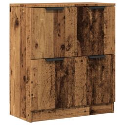 Berkfield Home Sideboard Old Wood 60x30x70 cm Engineered Wood in Brown - Size: 60 x 30 x 70 cm - thumbnail 2