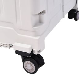 Garden Sanctuary 75L Collapsible Storage Cart Plastic Camping Trolley in White - thumbnail 7