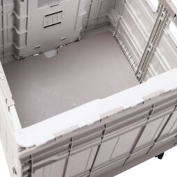 Garden Sanctuary 75L Collapsible Storage Cart Plastic Camping Trolley in White - thumbnail 5